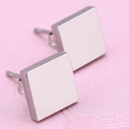 European and American simple, fashionable and trendy square stud earrings