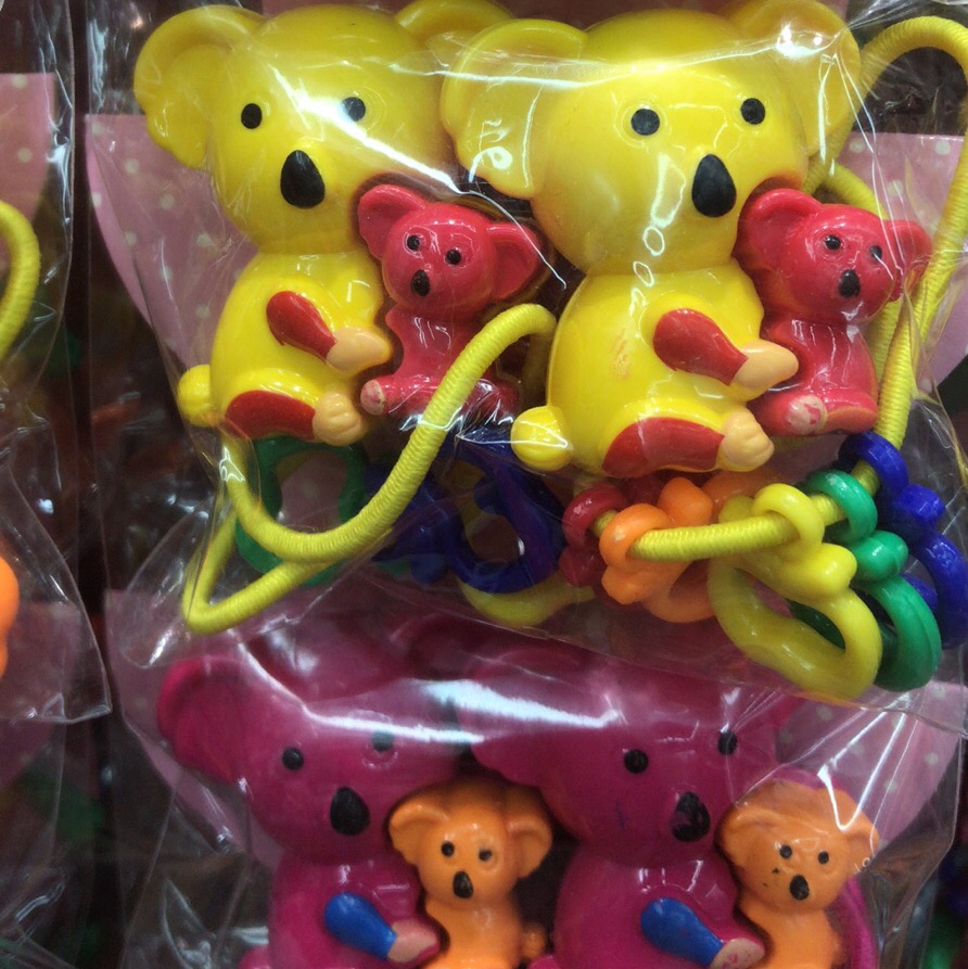 South Korea's new children's cute cartoon hair ring koala colorful rubber band thumbnail