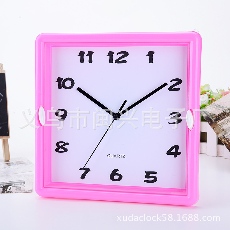 Yiwu Good Goods Xuda 22cm/ 8-inch creative and fashionable home bedroom hanging watch with jumping seconds office quartz clock detail image 3