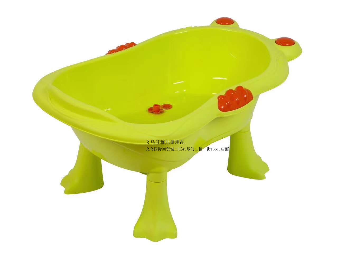 婴儿洗澡盆青蛙卡通造型带躺椅洗澡盆详情图2