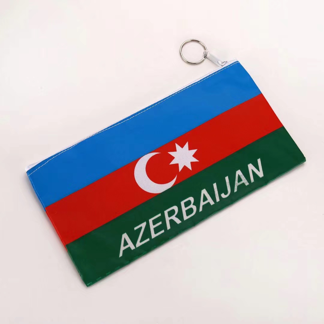 厂家直销供应汽车小挂旗，各国国旗，球迷用品，阿塞拜疆笔袋