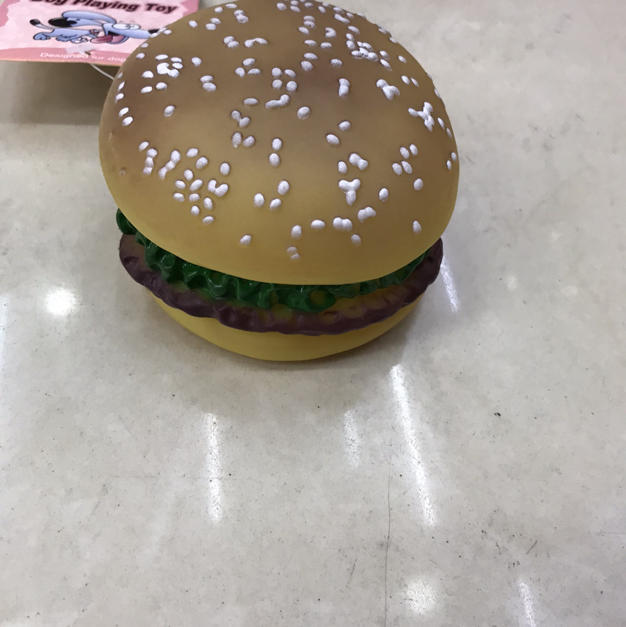 The glue hamburger model toy pinches the sound sound child baby pet toy thumbnail