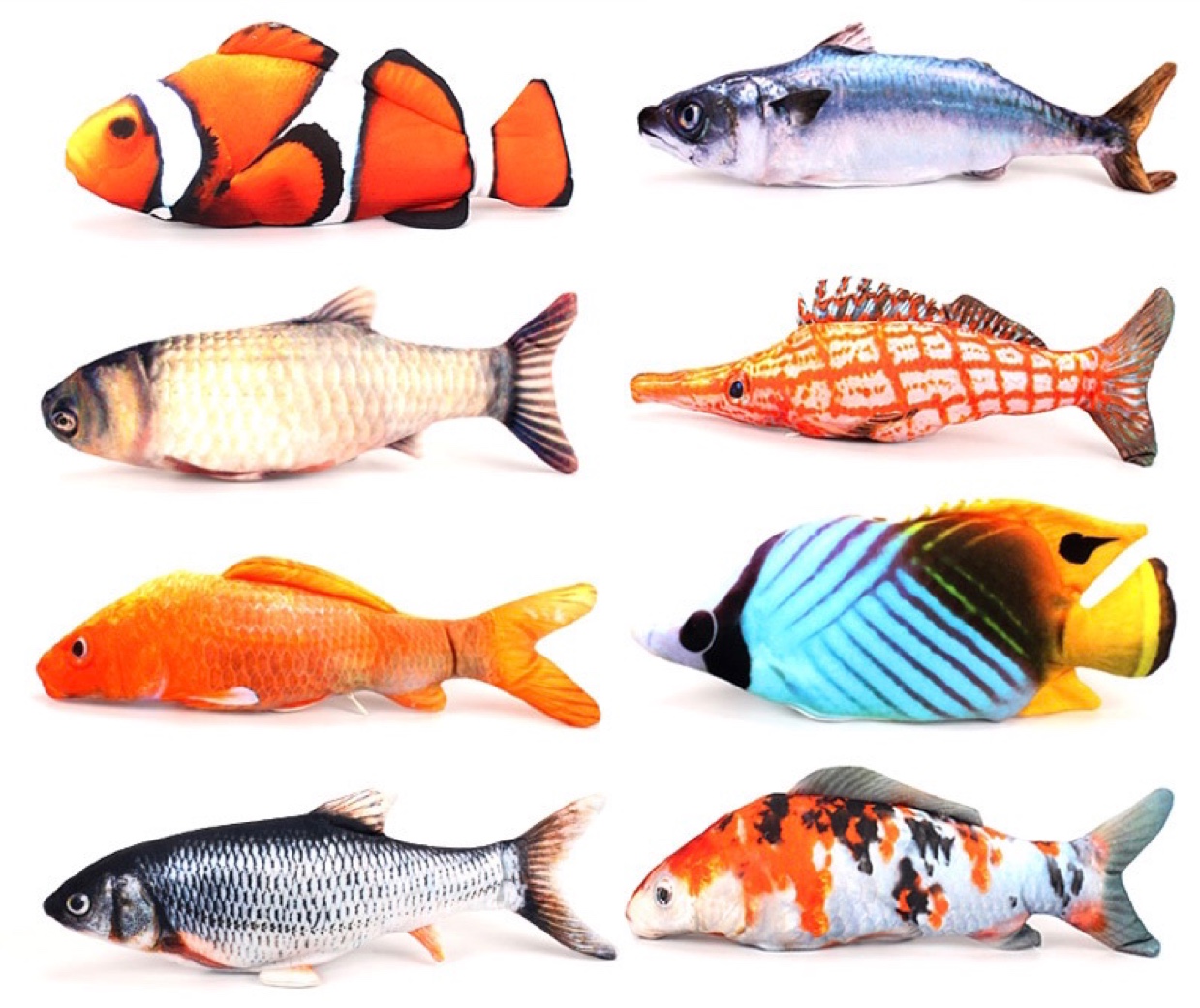 抖音网红同款电动鱼玩具会动的鱼逗猫咪跳跳鱼毛绒玩具会摇摆的鱼产品图