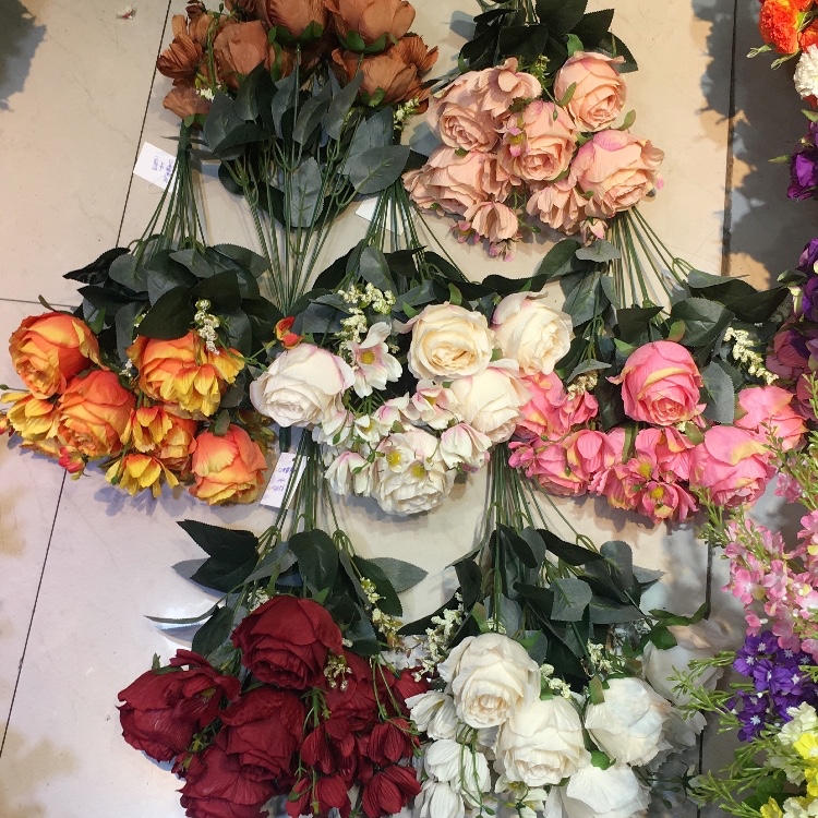Manufacturer direct simulation spend 12 head autumn thunder bag home decoration wedding decoration thumbnail