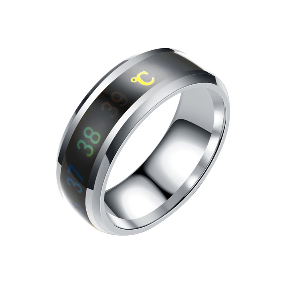 Douyin hot style color changing temperature stainless steel ring thumbnail