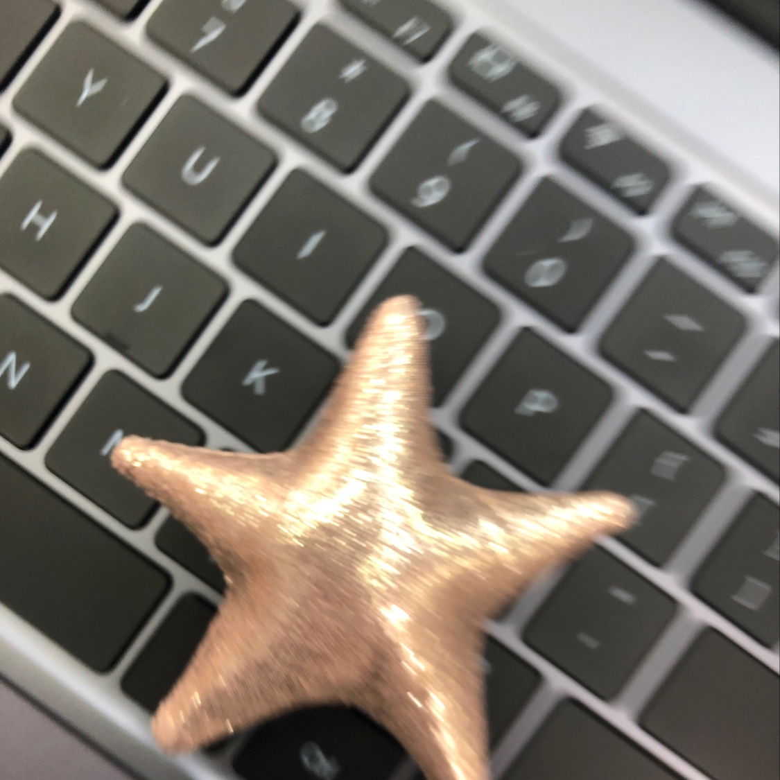 A shiny five-pointed star in leather details Picture