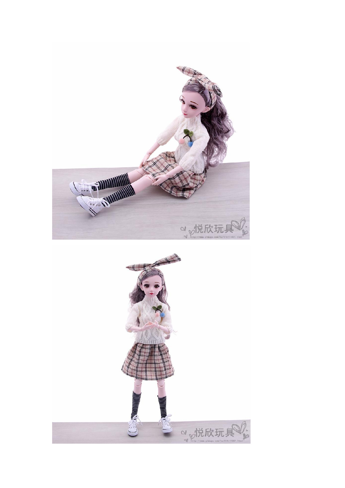 时尚芭比洋娃娃60厘米大号洋娃娃仿真女孩玩具换装可活动关节详情图1
