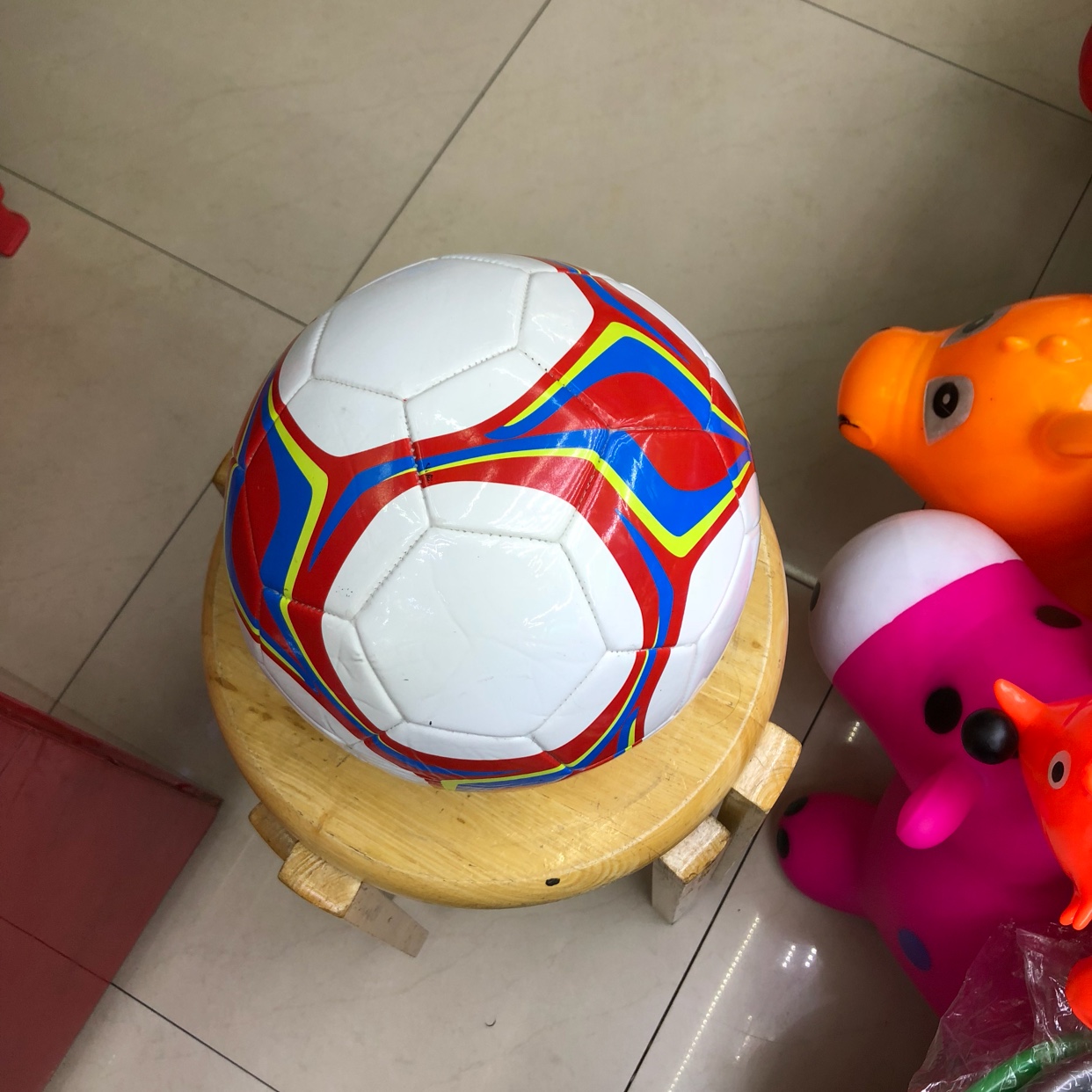 5号机缝足球气球独角兽花纹图案皮球玩具