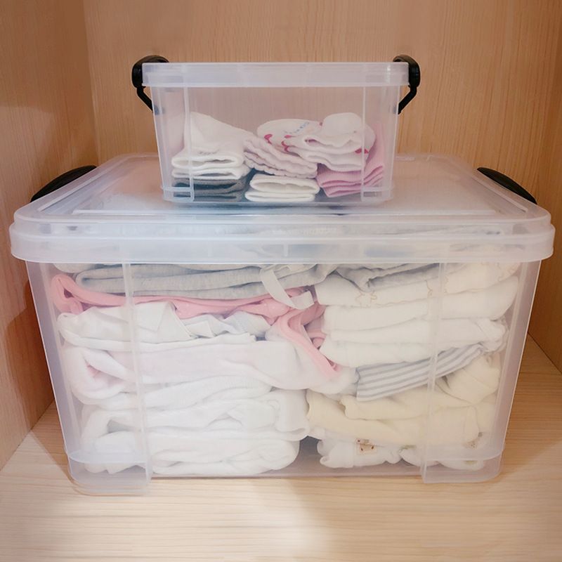 New transparent 5-piece storage box, plastic thickened storage set, snack portable storage box 7015 full figure