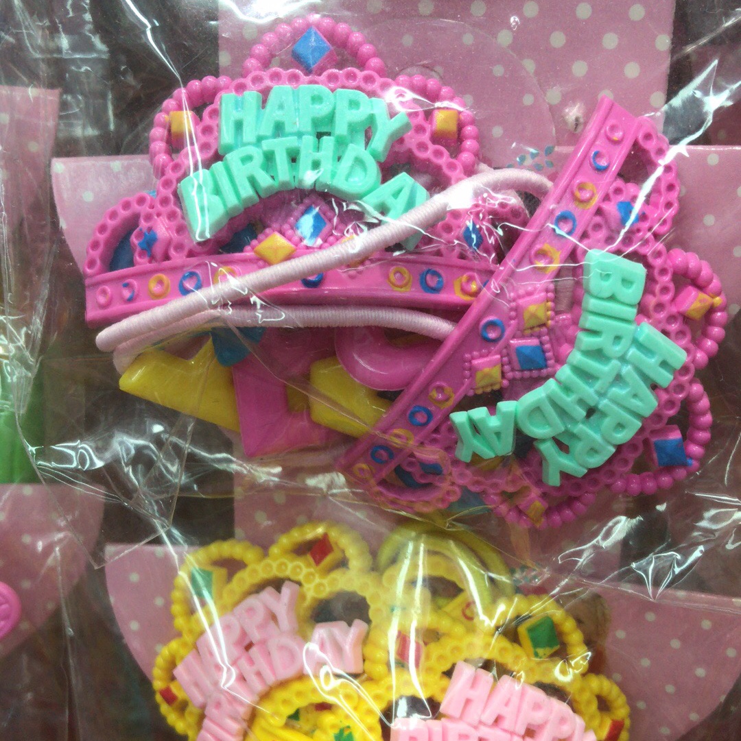 South Korea's new cute children's hair ring crown color rubber band thumbnail