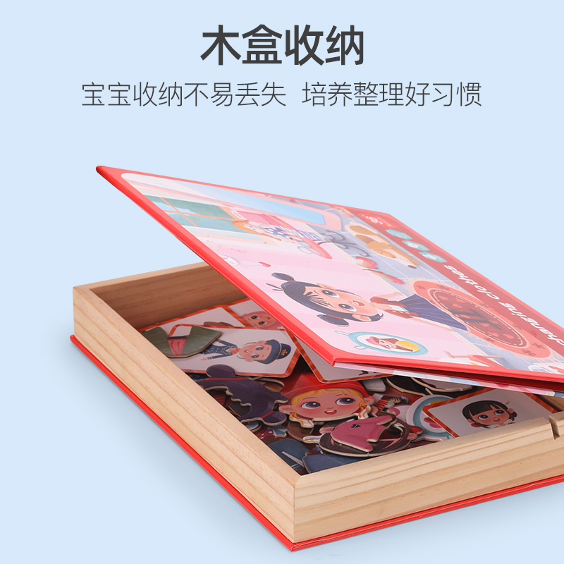 Children's jigsaw puzzles, drawing, building fun, girls changing outfits Item Picture