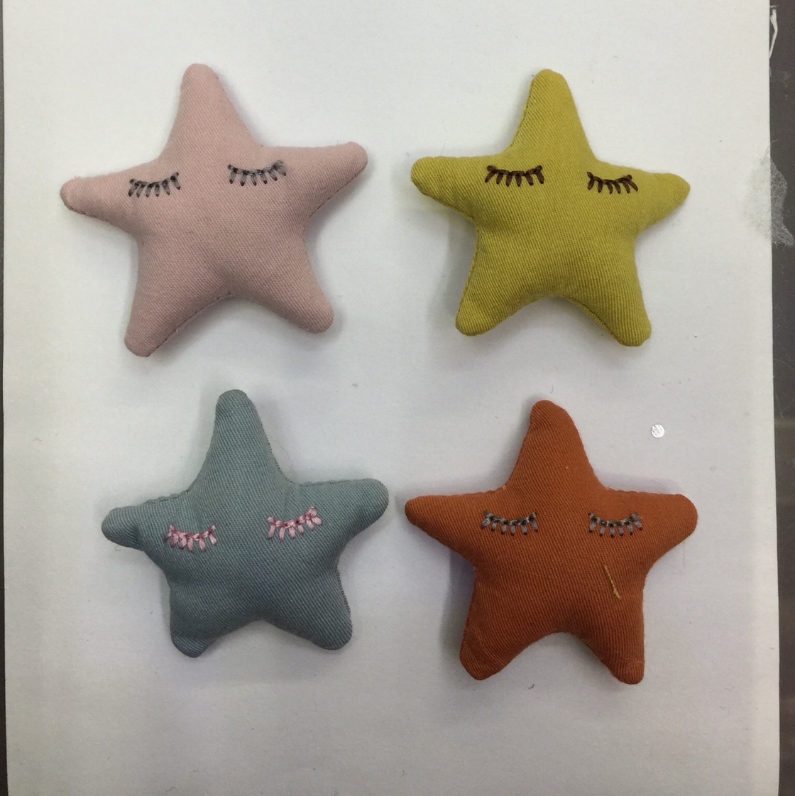 Cotton cute smiling stars -4 colors