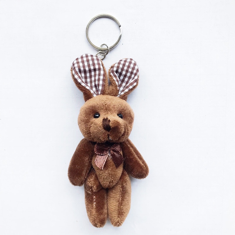 Factory direct sales: 8 cm joint little rabbit keychain bags, pendants, plush toys, dolls, flower bouquets, gift boxes Application Scenario
