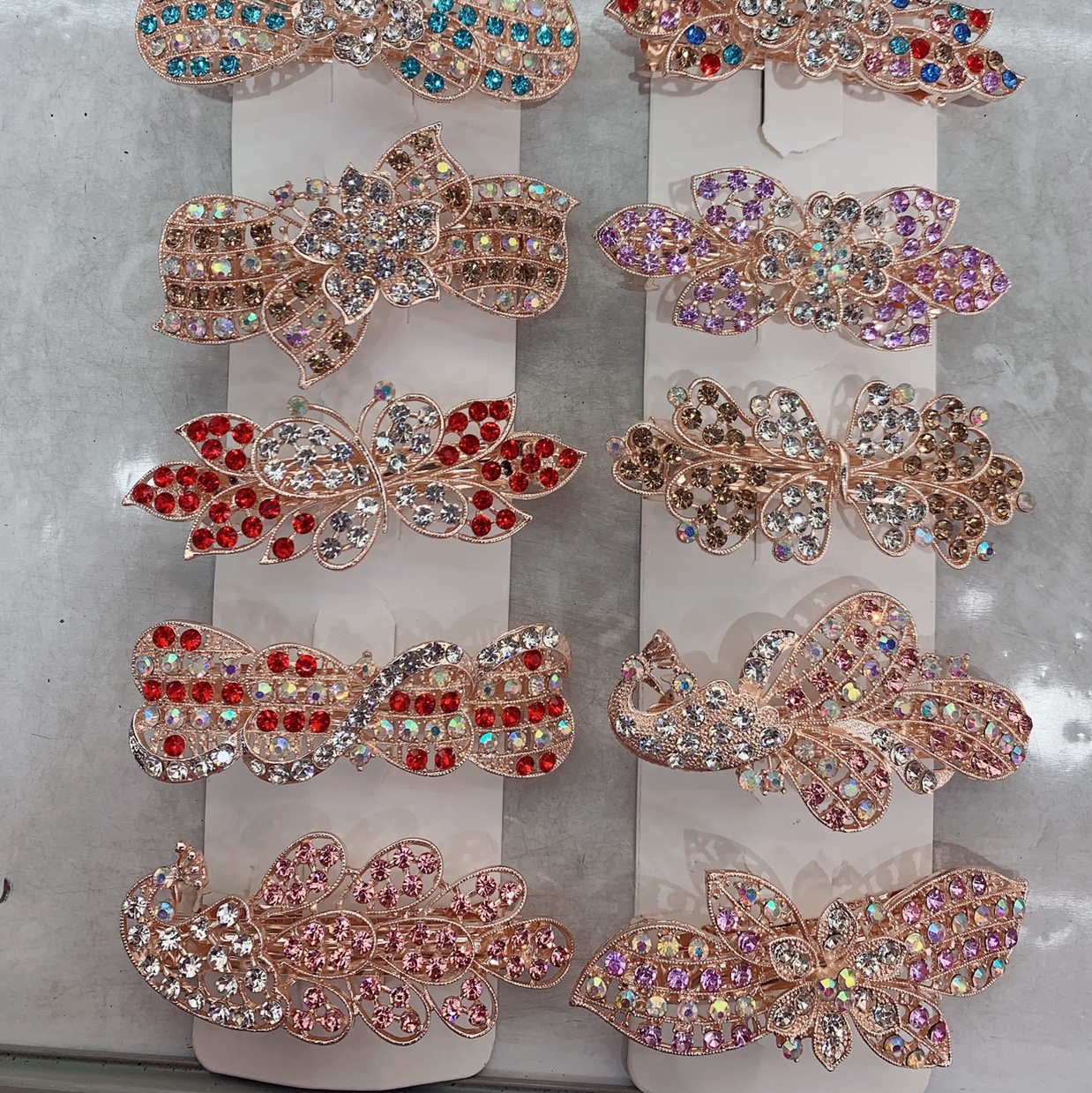 Eco-friendly alloy spring clip 8 cm size, 6 colors per pack thumbnail