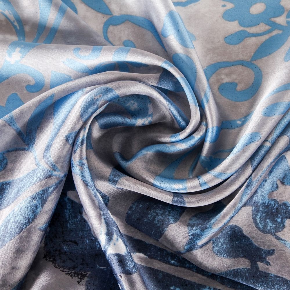New Silk Satin Material Gradient Butterfly Scarf Female Spring And Autumn Printed Thin Scarf undefined