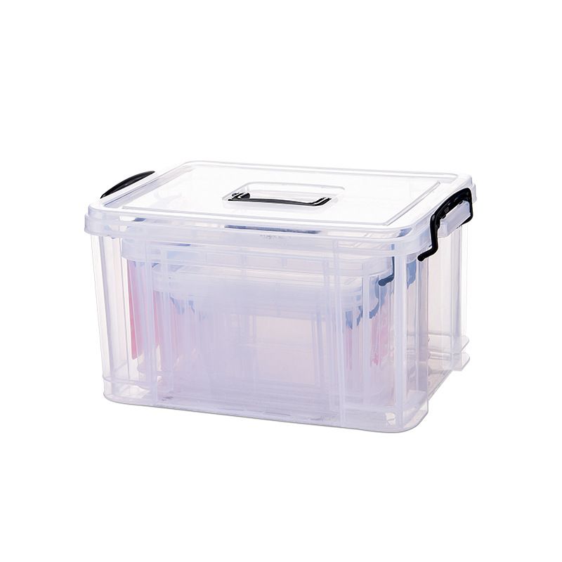New transparent 5-piece storage box, plastic thickened storage set, snack portable storage box 7015 undefined