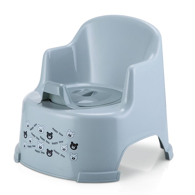 Ready-made baby toilet, splash-proof, easy-to-clean, high-backrest, covered plastic toilet bowl, multi-color children's toilet 9825 Item Picture