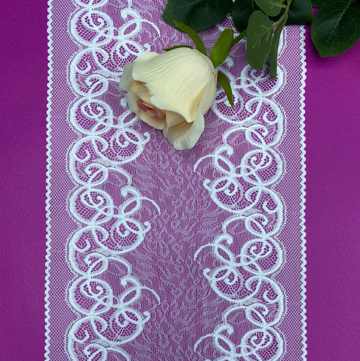 LD1717（宽度21CM）蕾丝花边、有弹花边、无弹花边、睫毛花边、服装辅料、新款花边