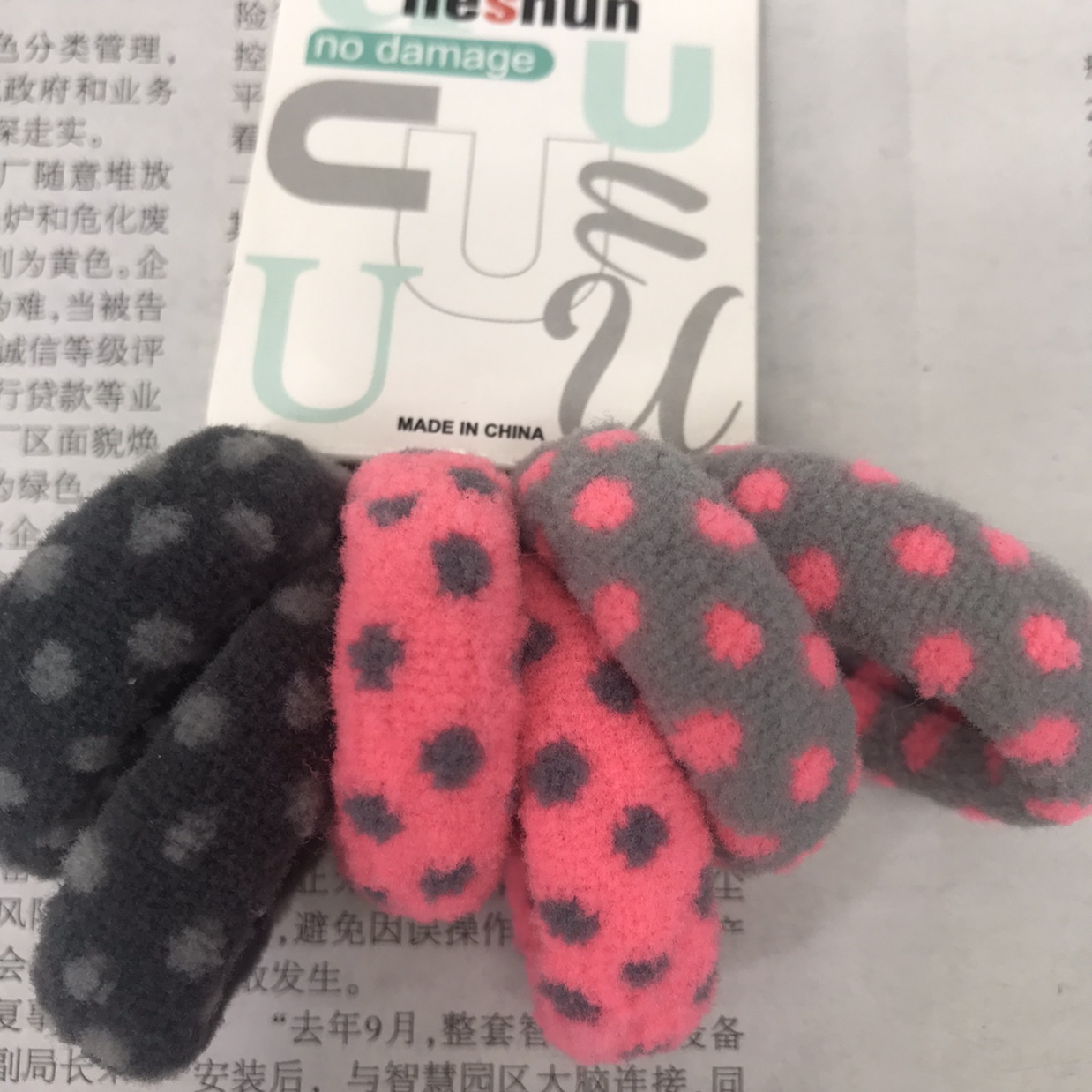 Head rope towel ring Korean version of simple hair cord rubber band hair printing point thumbnail