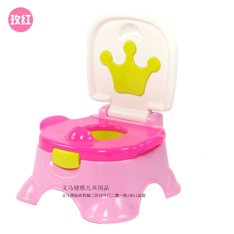 儿童坐便器皇冠卡通造型婴儿上厕所座椅马桶图