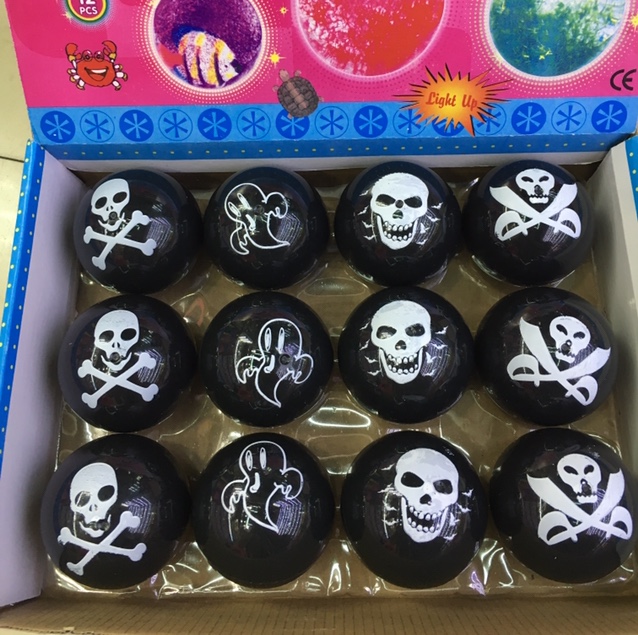 Children's toy water polo colorful jump ball crystal bouncy ball printed skull thumbnail