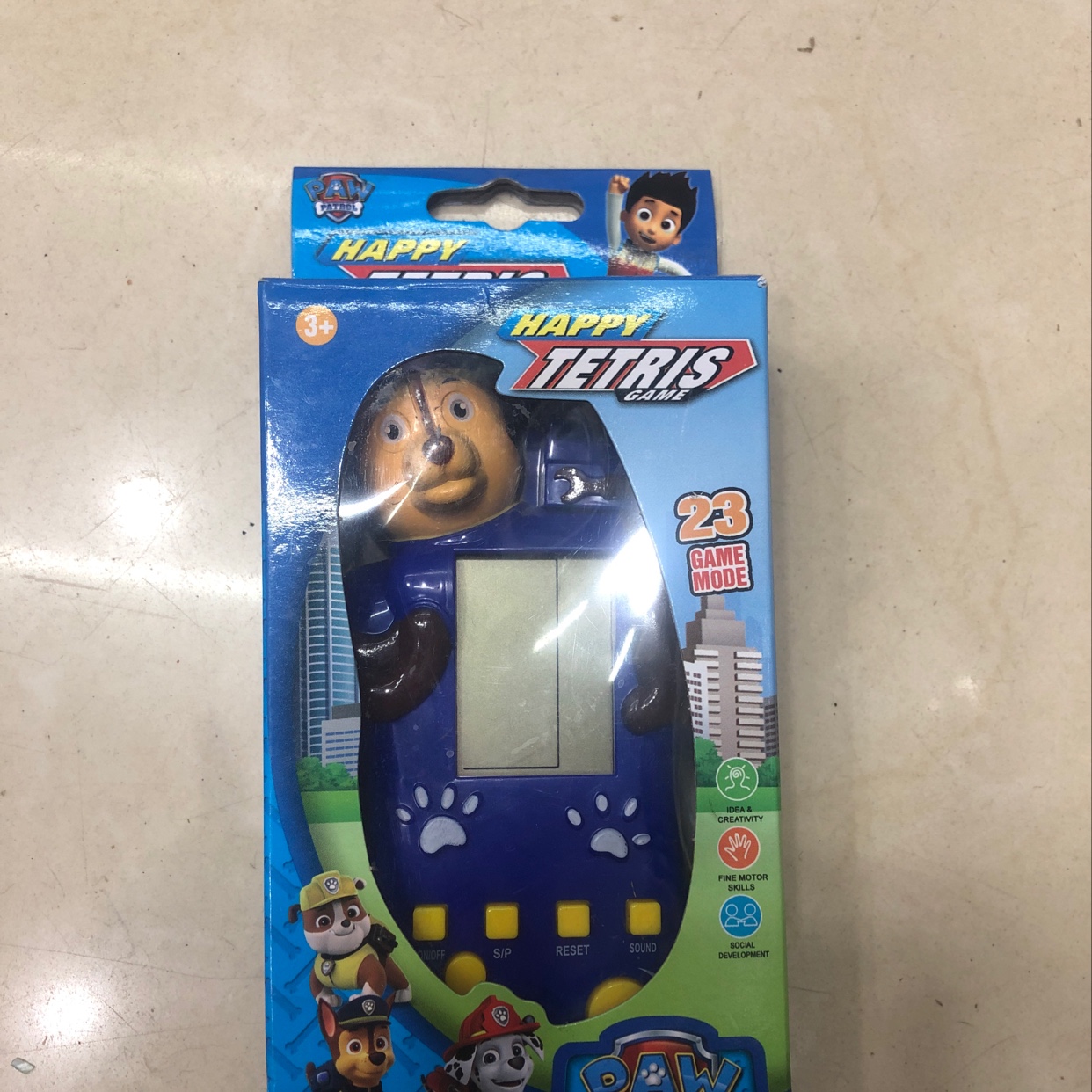 Cartoon Tetris game console handheld toys, nostalgic childhood educational toys for primary school students, mini handheld game consoles for export details Picture
