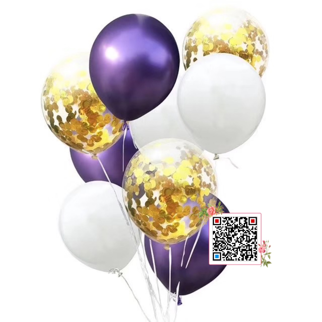 The color of the balloon set can be freely combined and customized. It is suitable for: wedding, birthday, exhibition, party, celebration decoration, scene arrangement, golden wedding, children's balloons... details Picture
