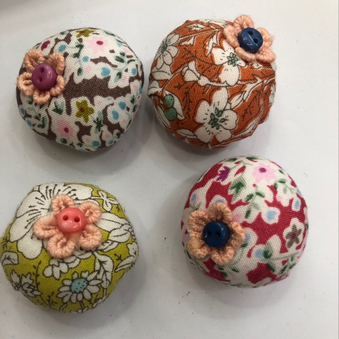 Cute little round ball with floral cloth