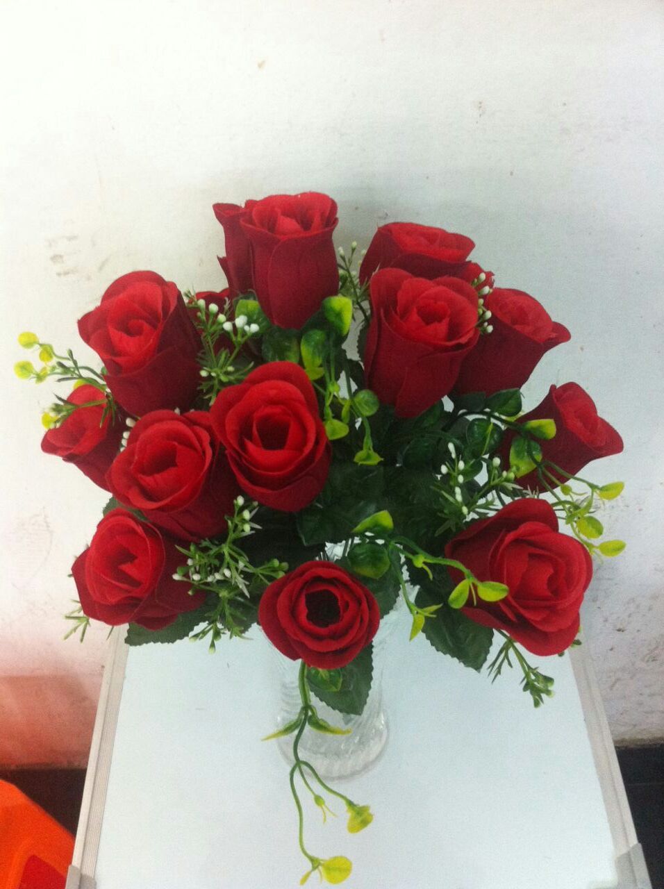 18 head flannelette roses, suitable for wedding, various occasions decoration use thumbnail