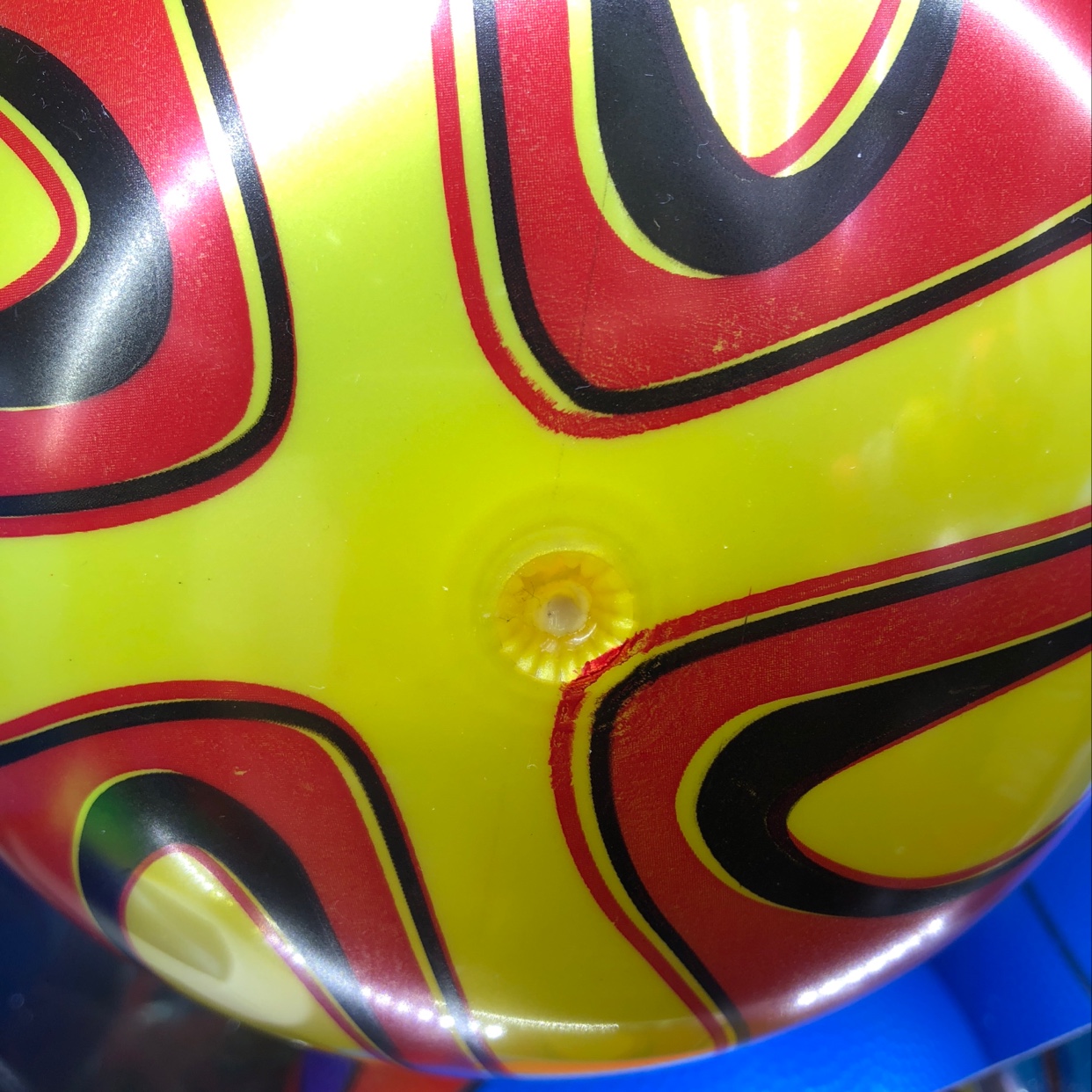 Double-printed football-shaped inflatable ball inflatable toy details Picture