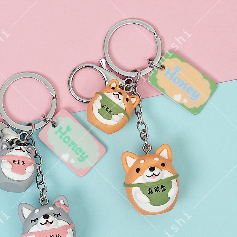 【 New Release 】 Premium resin acrylic keychain pendants, small and medium-sized husky baby pendants in stock at street stalls Application Scenario