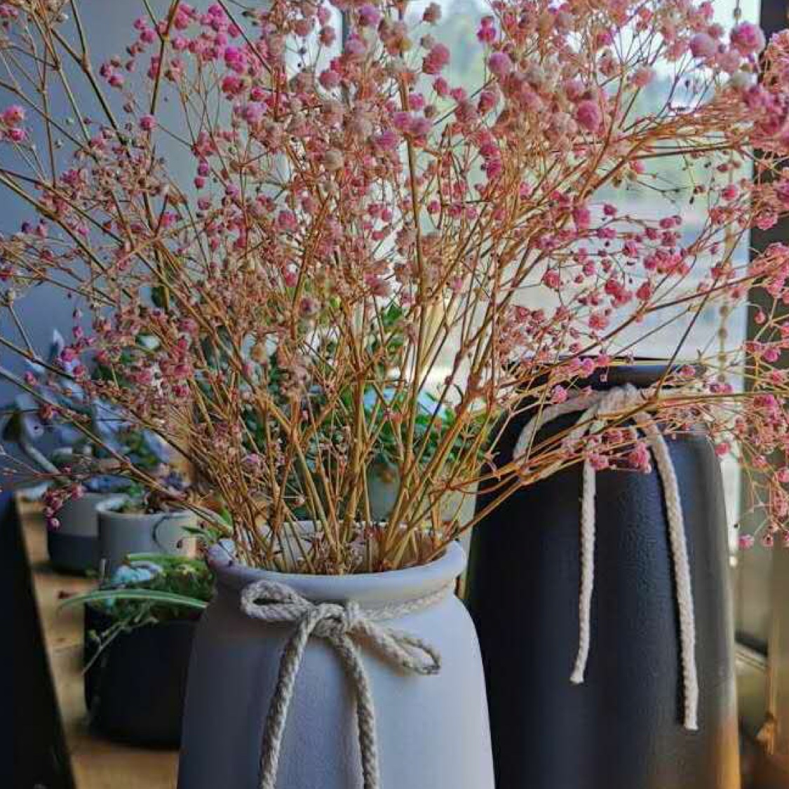 Frosted glazed black and white vase thumbnail