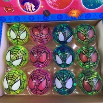 儿童玩具水球七彩跳跳球水晶弹力球印蜘蛛侠
