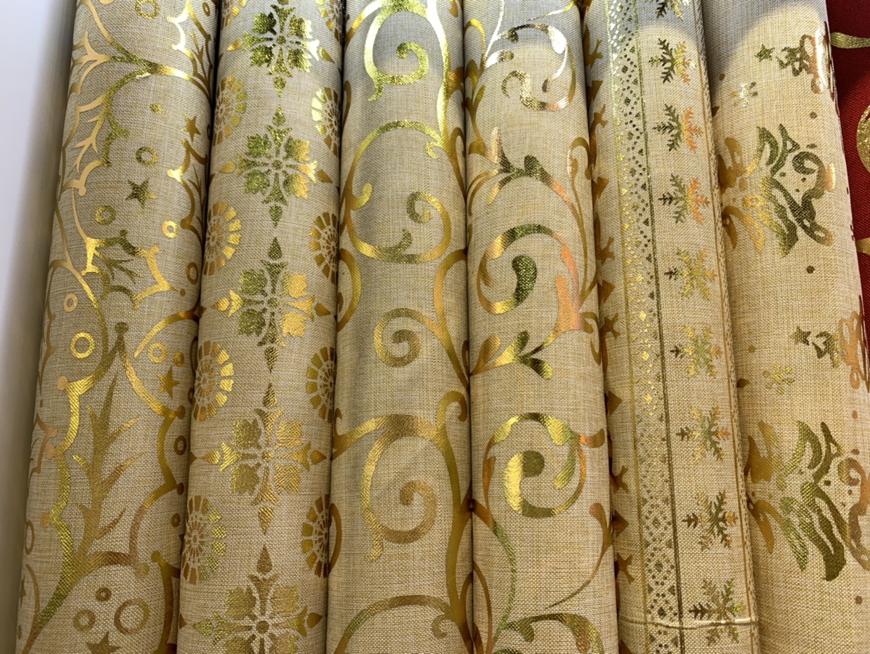 Christmas gilded fine linen