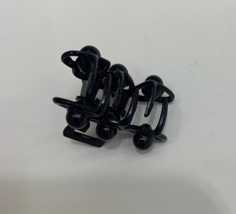 Retro fashion trend black pearl black small claw clip Specification image