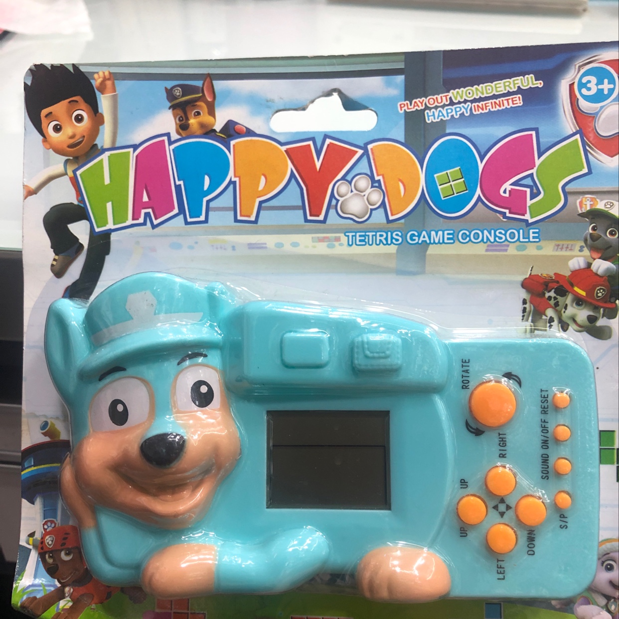 Cartoon Tetris game console handheld toys, nostalgic childhood educational toys for primary school students, mini handheld game consoles for export