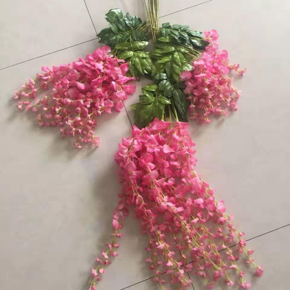 Artificial bean flower wisteria plastic artificial flower wedding flower Beauty Chen Green plant decorative flower Rattan flower string cane vine vine silk flower (Soybean flower)