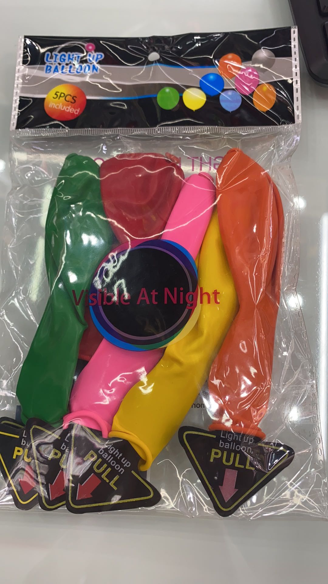 灯球5个袋装气球发光气球
