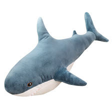 亚马逊爆款鲨鱼毛绒玩具公仔抱枕批发