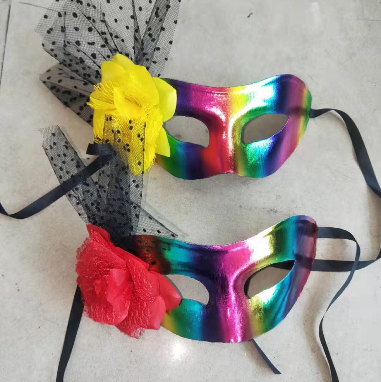 彩虹面具侧花