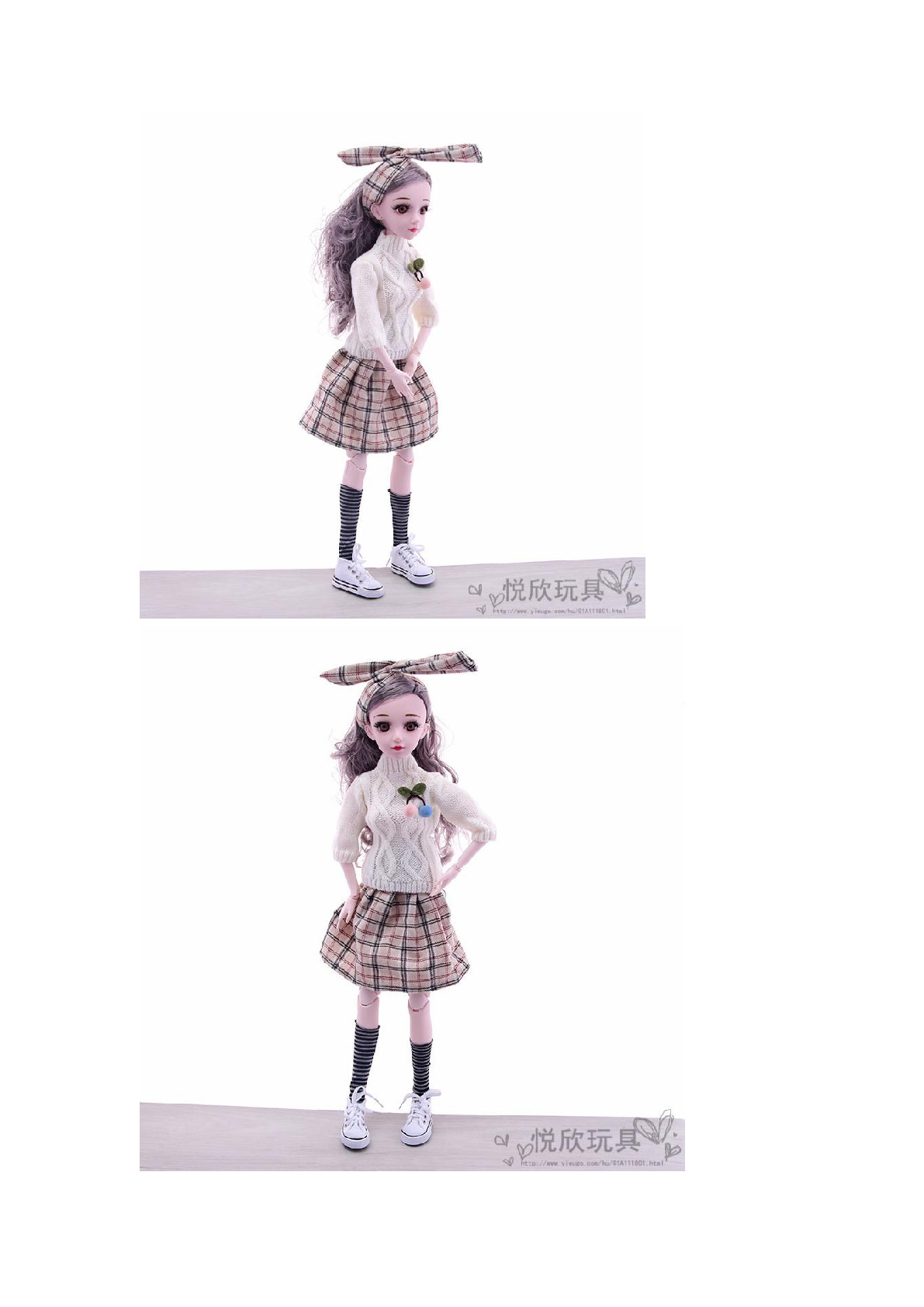 时尚芭比洋娃娃60厘米大号洋娃娃仿真女孩玩具换装可活动关节详情图2