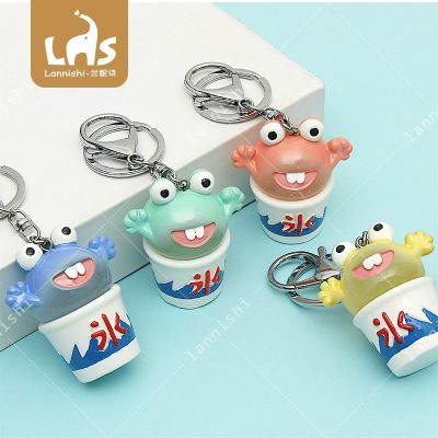 Foshan Ranhong Jewelry Resin Acrylic Premium Flash Light Smoothie Monster Buckle Korean version car key Chain Pendant