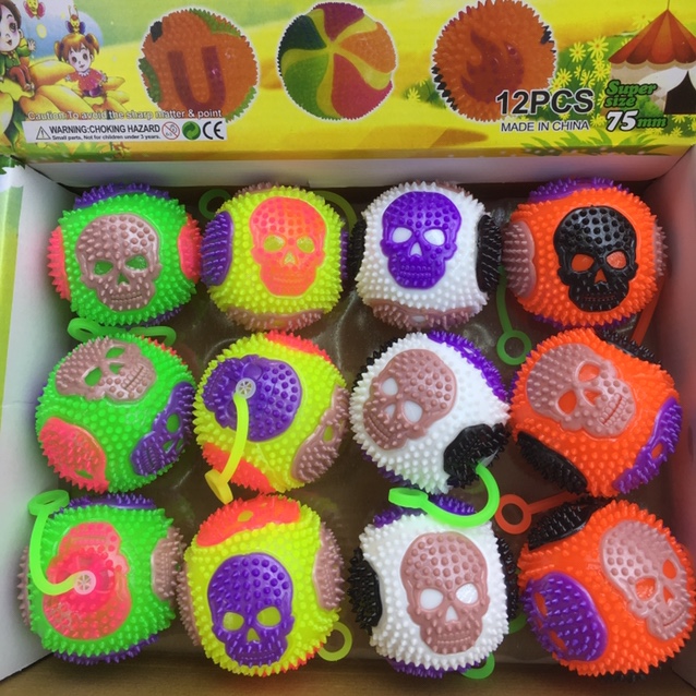 Children's toys called the ball colorful jump ball luminescent bounce ball skull ball thumbnail
