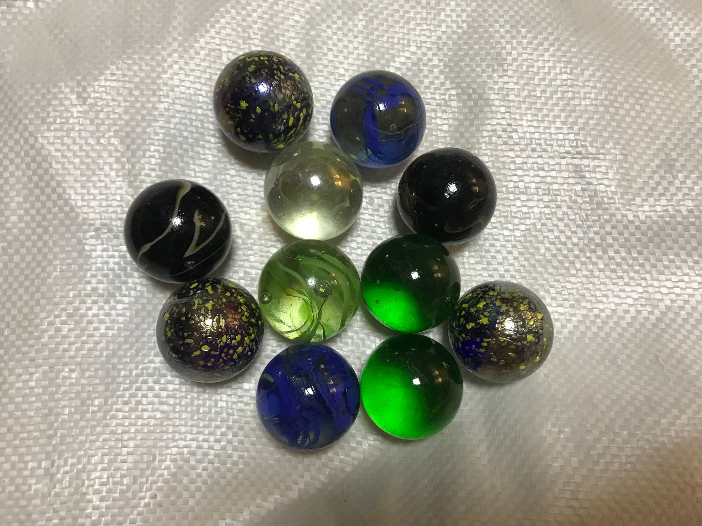 35MM glass beads marbles glass net bag