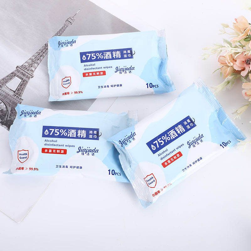 Yiwu Good Goods 10 Alcohol-based Disinfectant Wipes 257-1 full figure