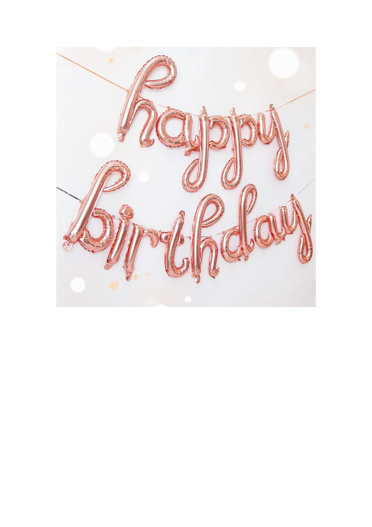 happy birthday Letter: Rose gold aluminum film balloon Birthday party decoration 1 pic 1