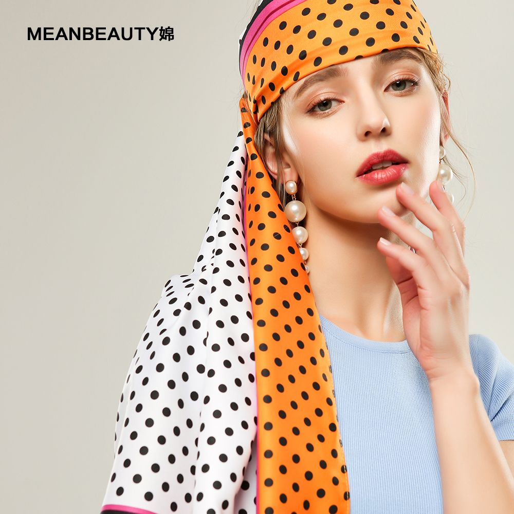 New Printed Twill Double Patch Scarf Spring And Autumn Cross-Border Supply Polyester Scarf In Stock