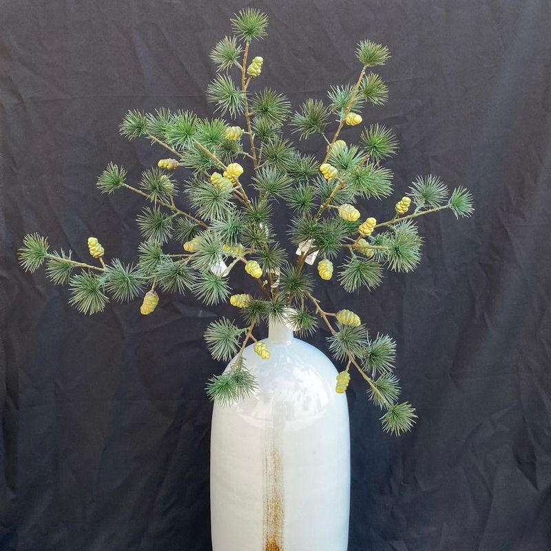 Yiwu Selection simulation pine branch manufacturers direct pine branch Christmas decoration pine needle pine branch simulation plant