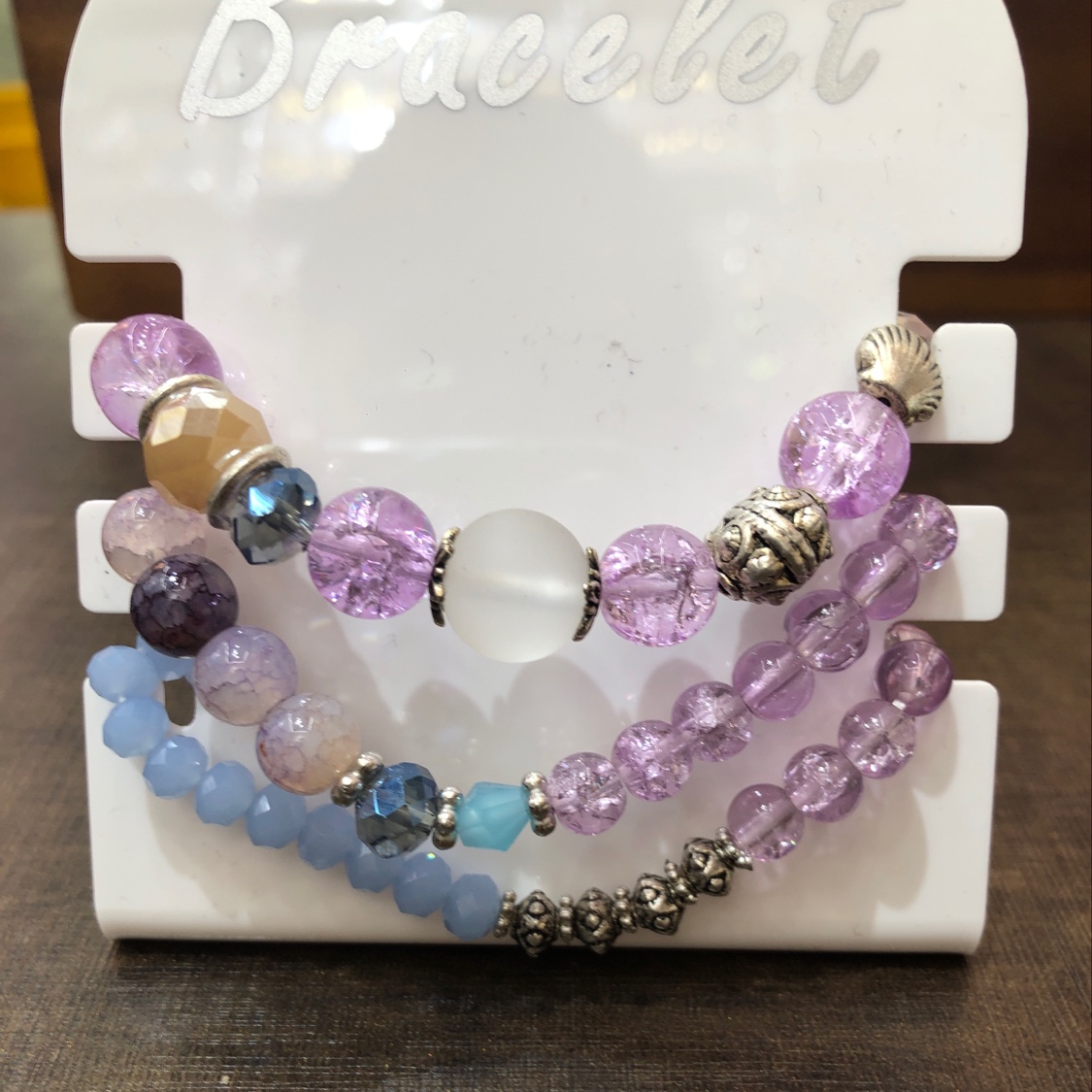 Fashion beaded bracelet in three rows thumbnail