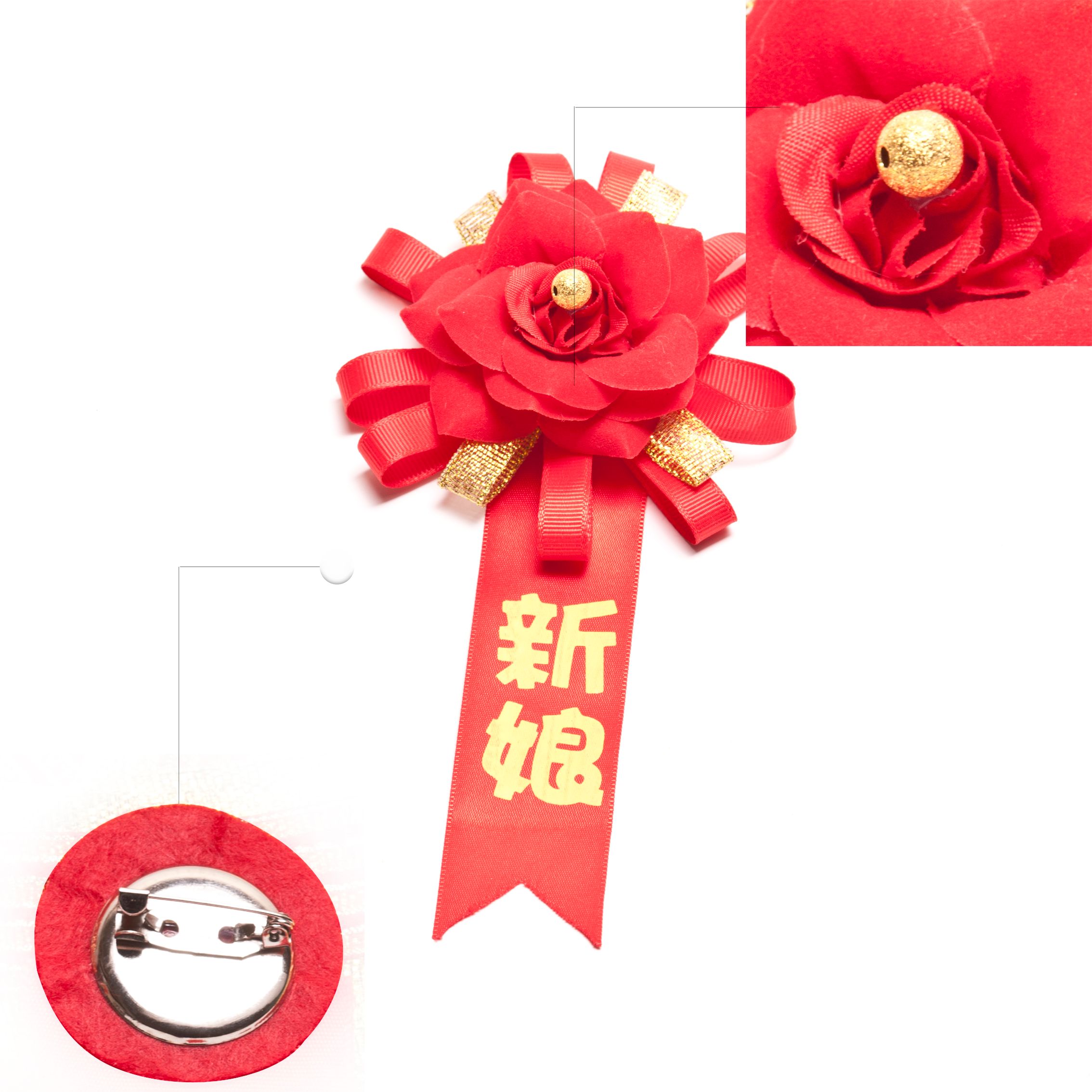 婚庆胸花仿真玫瑰花手工新郎新娘手腕花批发结婚胸花创意个性定制